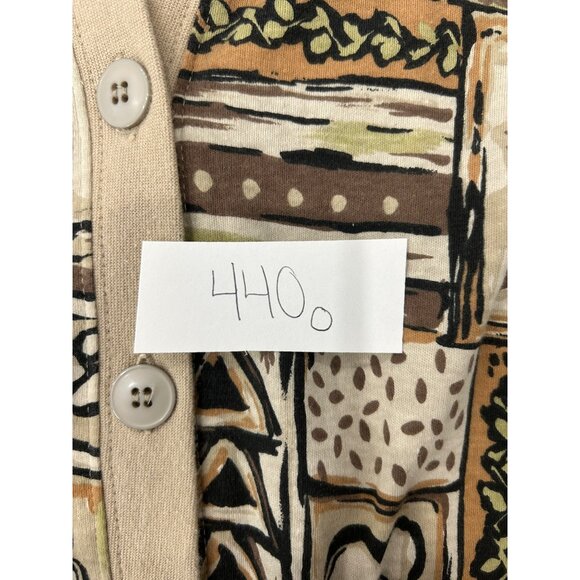 Cathy Daniels Womens Medium Abstract Cardigan Sweater Sz M - Picture 6 of 7